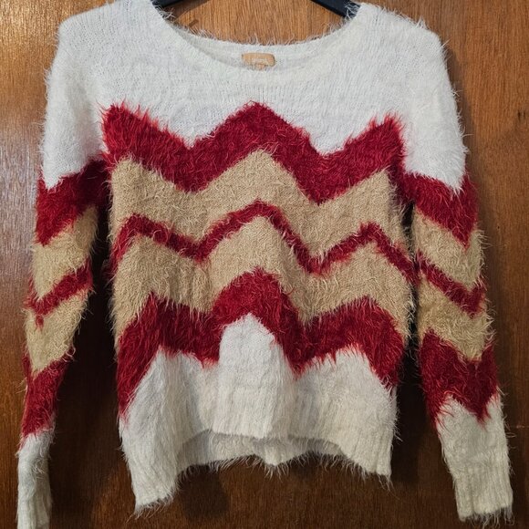 H&M Takara Fuzzy Eyelash Chevron Sweater Lot of 3 - Picture 4 of 7